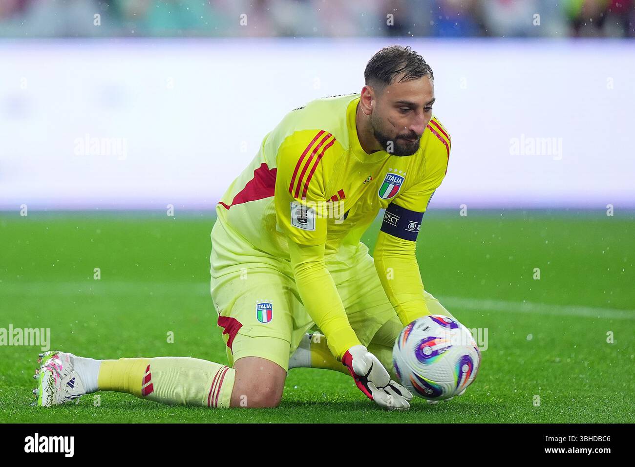 L'Italien Gianluigi Donnarumma lors du match de qualification de la Coupe du monde 2026 entre la Norvège et l'Italie au stade Ullevaal à Oslo , Norvège - vendredi 06 juin 2025 . Sport - Soccer (photo de Spada/LaPresse) Banque D'Images