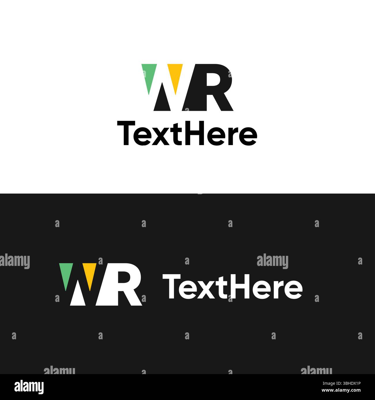 Logo WR Letters Design - logo WR Illustration de Vecteur