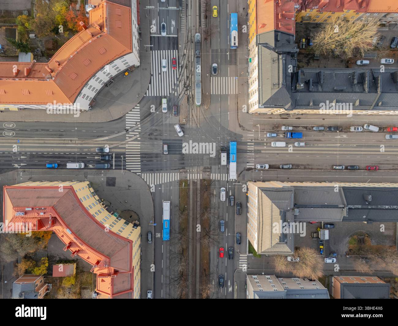 Helsinki dans une photo de drone aérien Banque D'Images