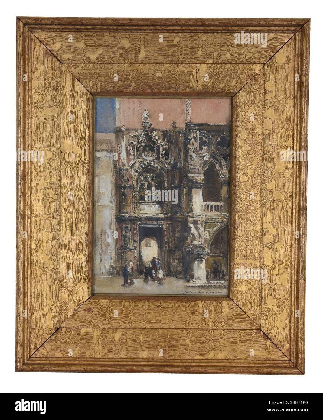 Jules Lessore - LE PALAIS DUCAL, VENISE ; LE PONT DE SIGHS Aquarelle, une paire tous deux signés en bas à droite Each 25. Banque D'Images