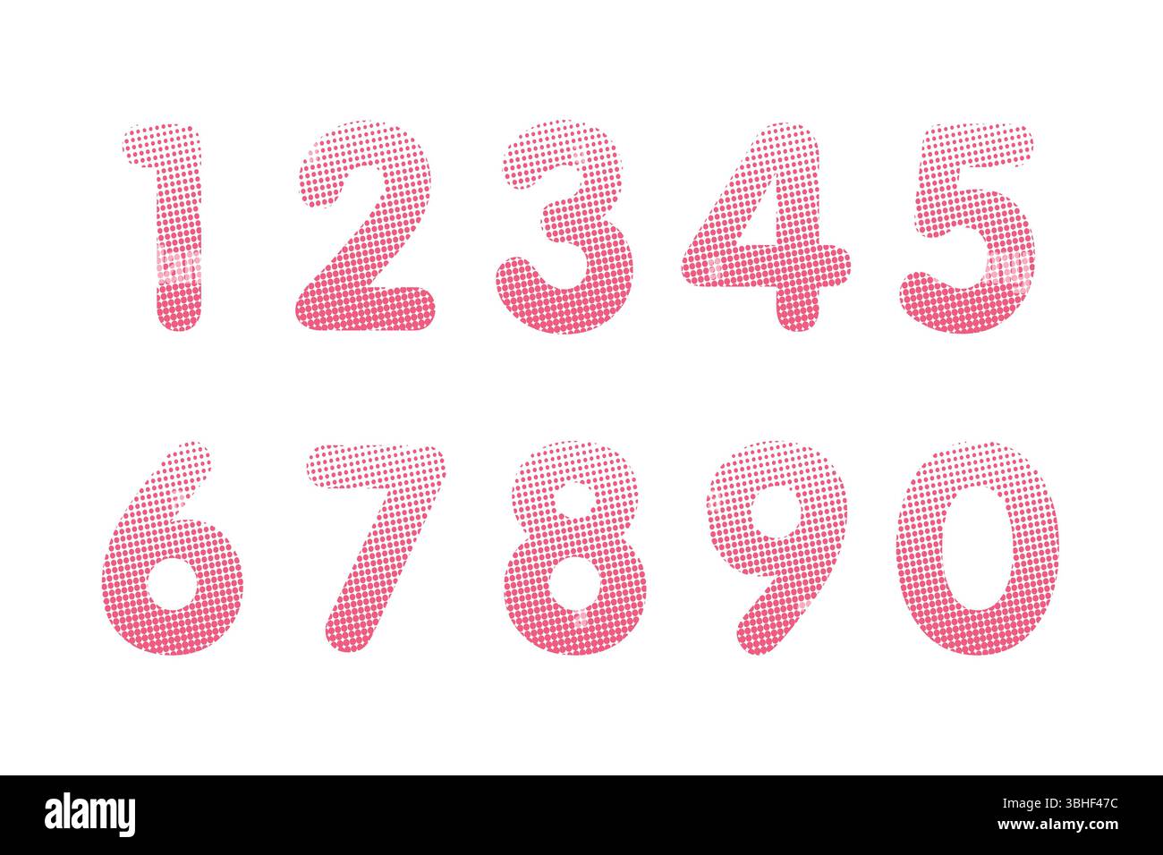 Ensemble de numéros noirs pop art. Illustration vectorielle. Eléments de modèle pour carte de vœux, web design. Jeu éducatif de mathématiques pour enfants Illustration de Vecteur
