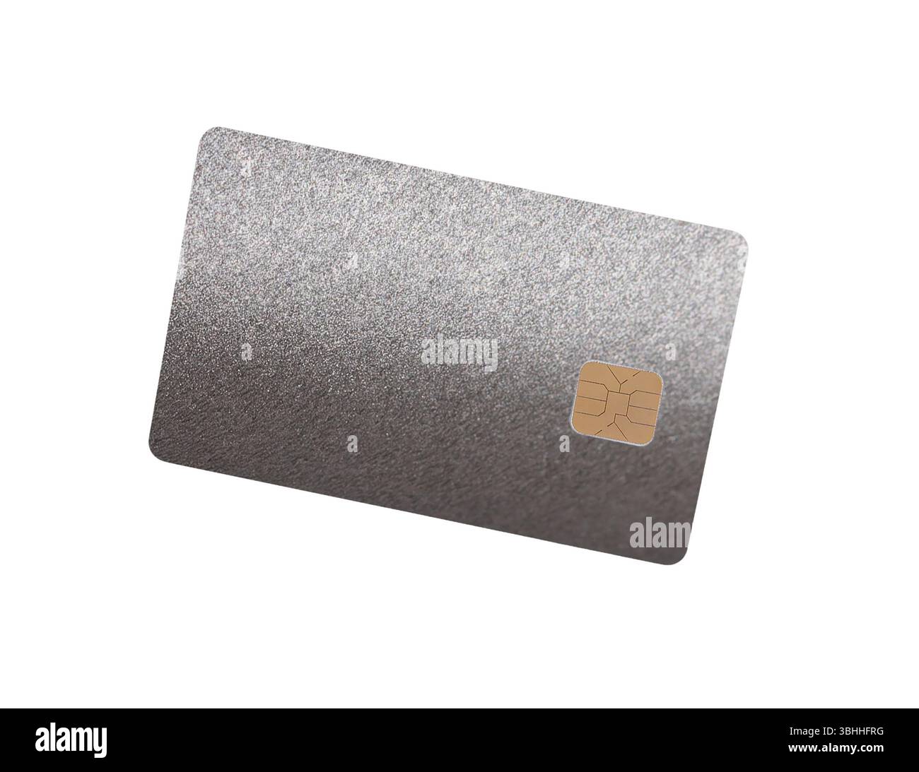 Carte bancaire avec puce, présentant le paiement électronique et les transactions sécurisées pour les achats en ligne et les achats au détail. Élégant design gris et noir, SY Banque D'Images
