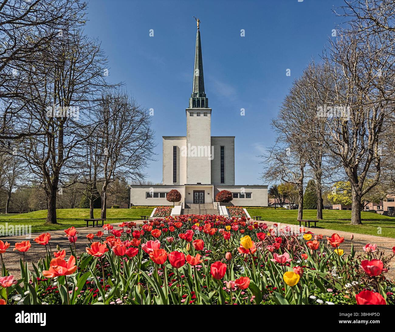 Le Mormon Temple Londres Eglise de la Latter Day Saints Newchapel Surrey England Banque D'Images