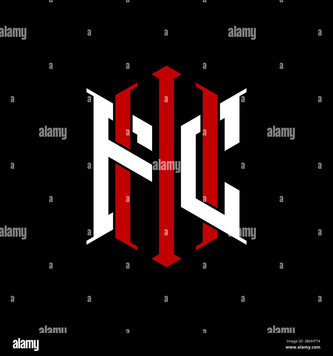 Logo monogramme initial avec rectangle géométrique moderne Design de style élégant en arrière-plan isolé, logo de style de forme géométrique minimaliste. Illustration de Vecteur
