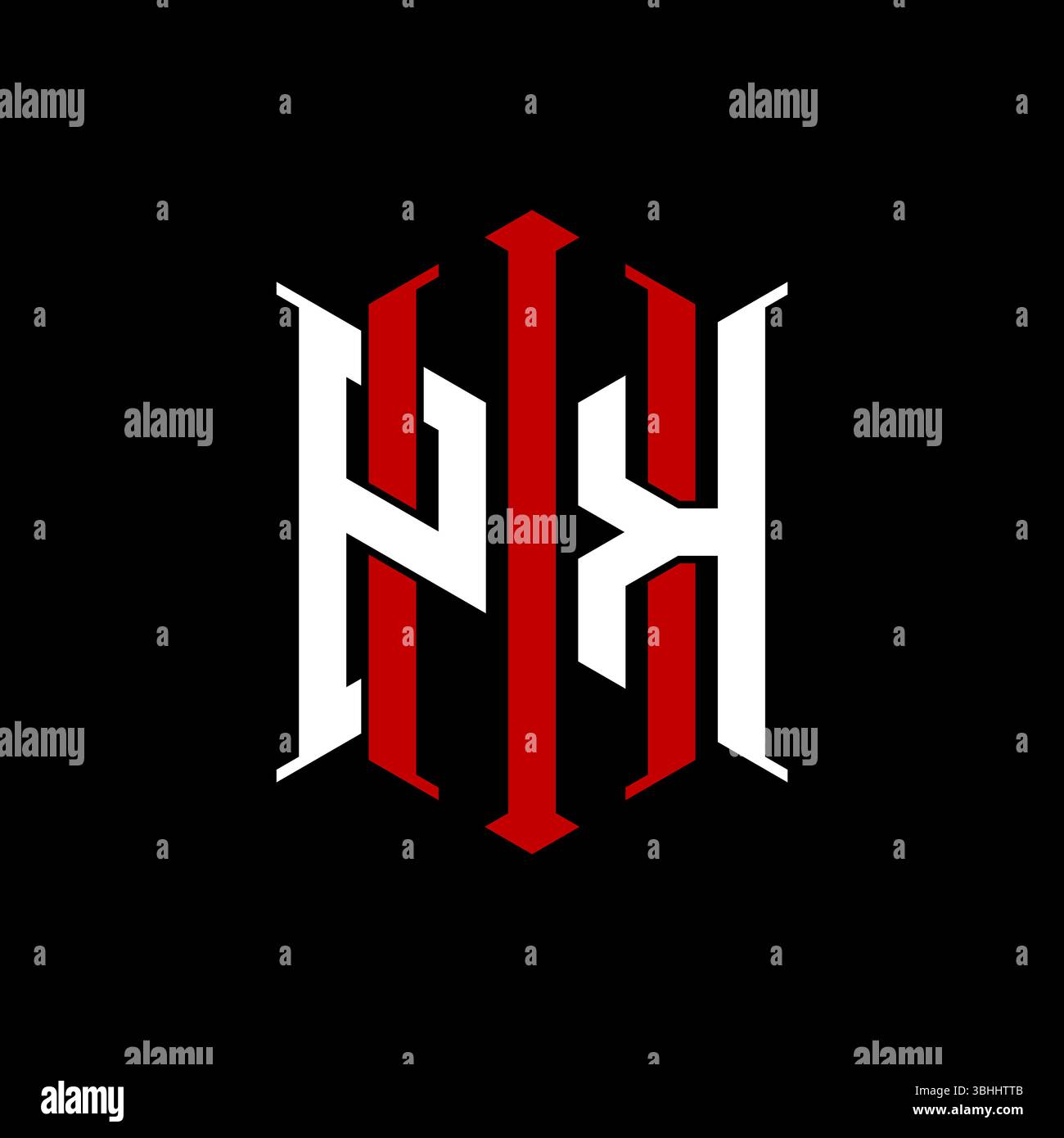 Logo monogramme initial avec rectangle géométrique moderne Design de style élégant en arrière-plan isolé, logo de style de forme géométrique minimaliste. Illustration de Vecteur