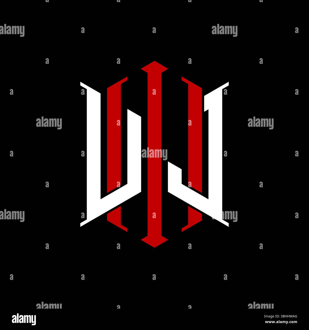 Logo monogramme initial avec rectangle géométrique moderne Design de style élégant en arrière-plan isolé, logo de style de forme géométrique minimaliste. Illustration de Vecteur