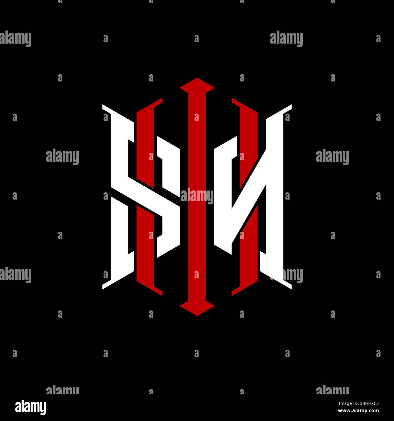 Logo monogramme initial avec rectangle géométrique moderne Design de style élégant en arrière-plan isolé, logo de style de forme géométrique minimaliste. Illustration de Vecteur