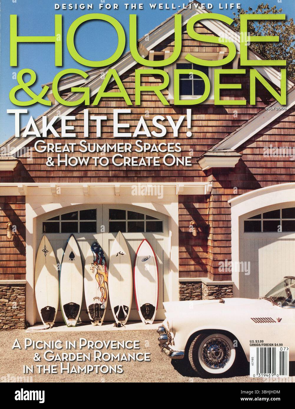 Vintage 'House & Garden' magazine juillet 2005 numéro Covver, États-Unis Banque D'Images