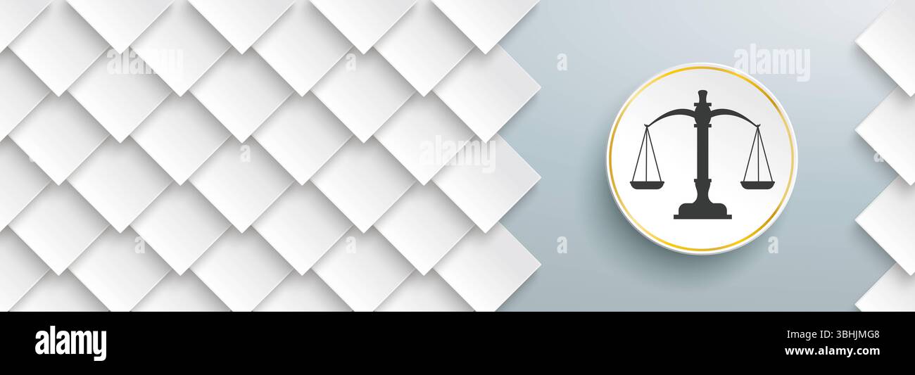 Formes de losange blanc échelle cercle gris trou Header losange blanc avec une échelle sur le fond gris. Banque D'Images