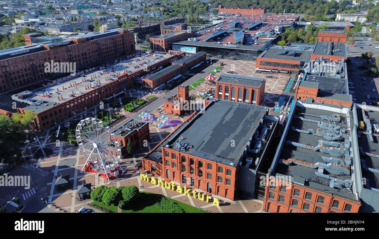 Manufaktura dans la ville Łódź Banque D'Images