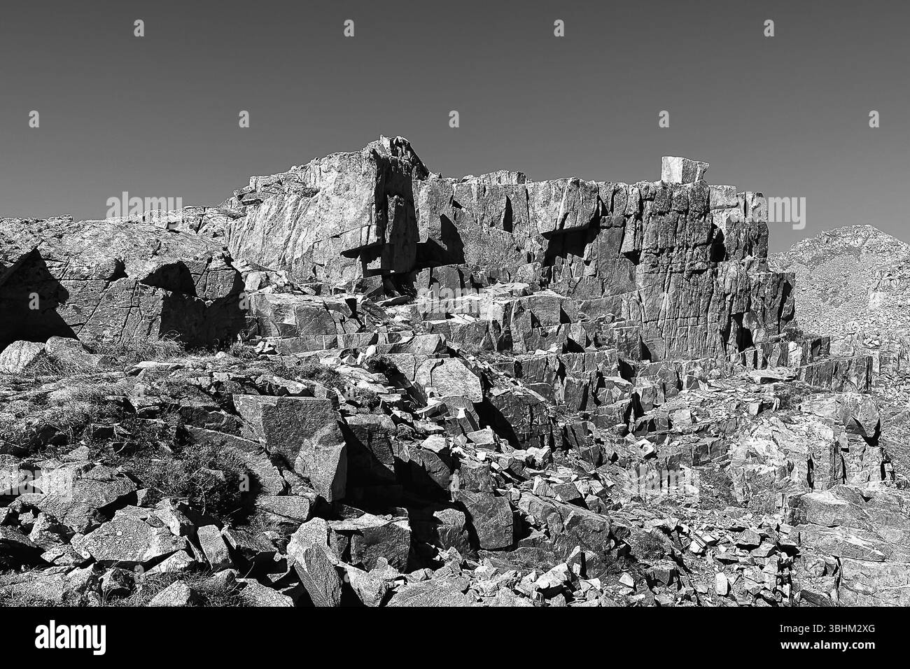 Rochers à Passo Blumone, Adamello Italie Banque D'Images