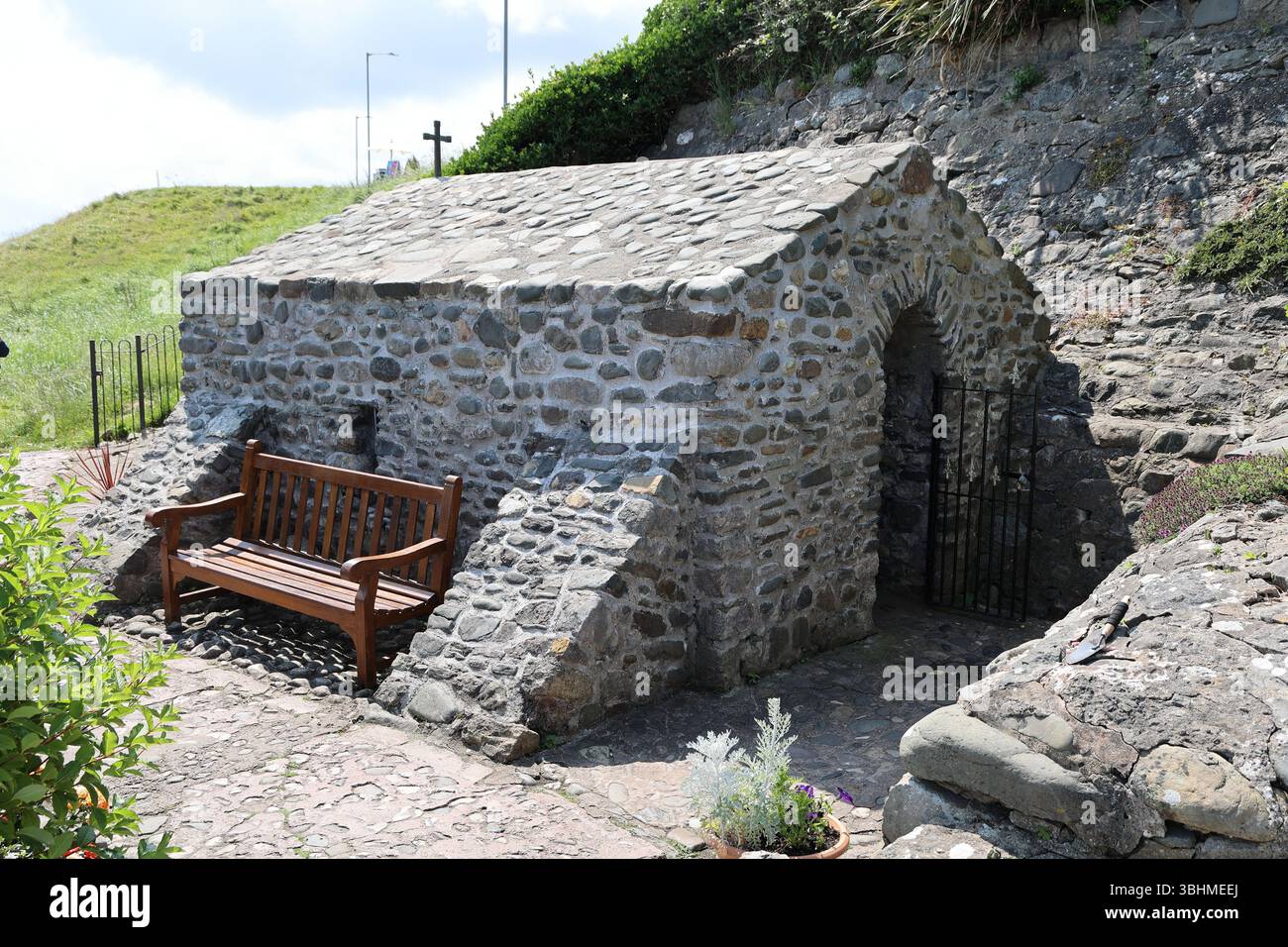 Le puits Saint et la chapelle de St Trillo, Rhos sur mer Banque D'Images Le puits Saint et la chapelle de St Trillo, Rhos sur mer Banque D'Images