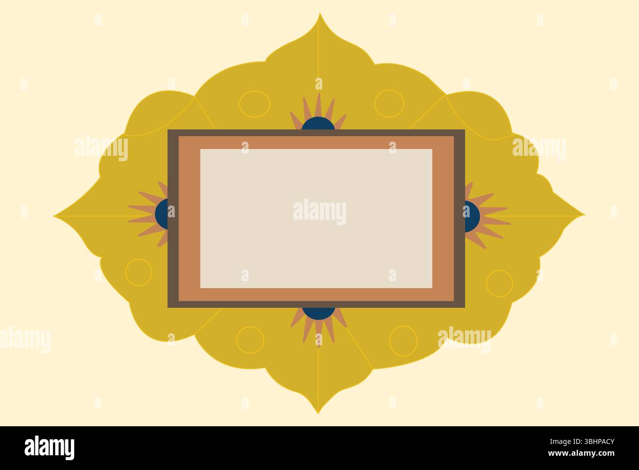 Bordures de zone de texte Tazhib traditionnelles – style doré. Décoration cadre fleuri persan Illustration de Vecteur