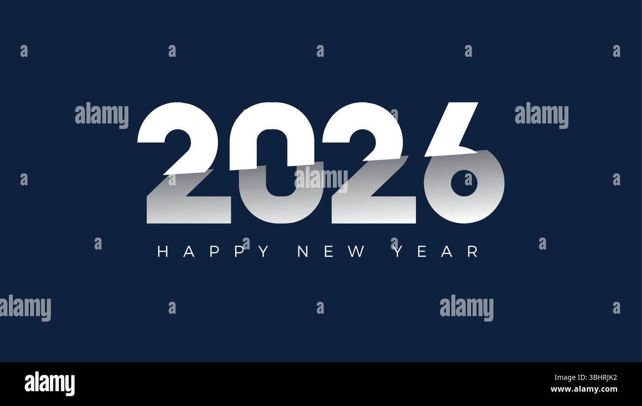 2026 conception typographique. Conception du logo de 2026 numéros. 2026 conception de texte Illustration de Vecteur
