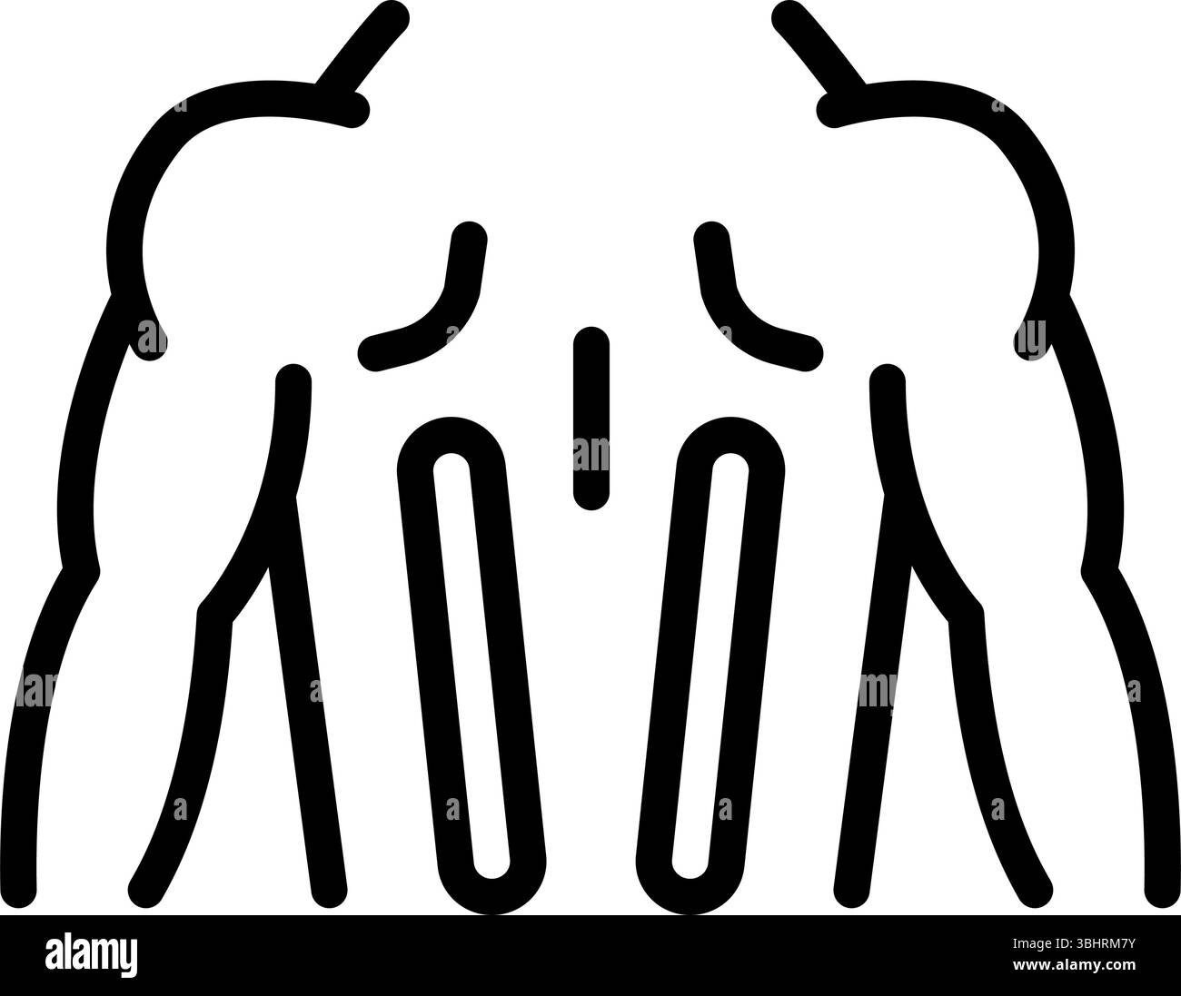 Ruban adhésif kinesio arrière icône du contour de la colonne vertébrale. Ruban élastique thérapeutique. Gonflement musculaire et réduction de la douleur. Soutien des articulations et des ligaments. Connecteur isolé Illustration de Vecteur