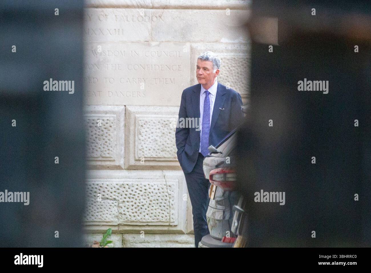 Londres, Angleterre, Royaume-Uni. 10 juin 2025. RICHARD MOORE, chef du Service britannique de renseignement secret (MI6), est vu devant le Foreign and Commonwealth Office à Londres. (Crédit image : © Tayfun Salci/ZUMA Press Wire) USAGE ÉDITORIAL SEULEMENT ! Non destiné à UN USAGE commercial ! Banque D'Images