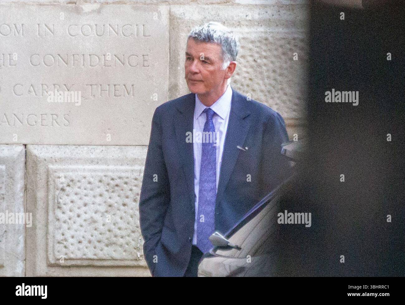 Londres, Angleterre, Royaume-Uni. 10 juin 2025. RICHARD MOORE, chef du Service britannique de renseignement secret (MI6), est vu devant le Foreign and Commonwealth Office à Londres. (Crédit image : © Tayfun Salci/ZUMA Press Wire) USAGE ÉDITORIAL SEULEMENT ! Non destiné à UN USAGE commercial ! Banque D'Images