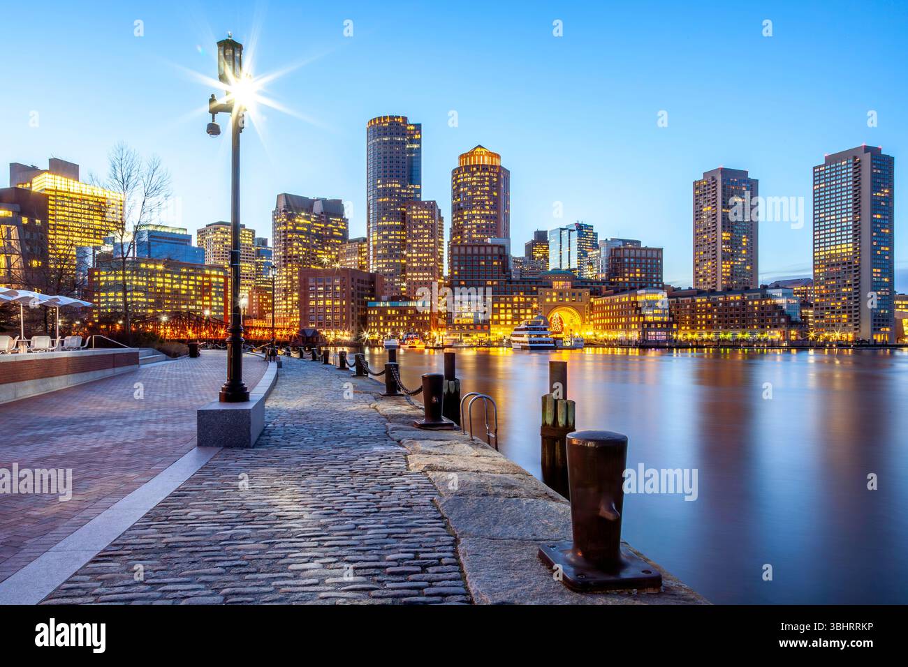 Nuit à Boston Banque D'Images