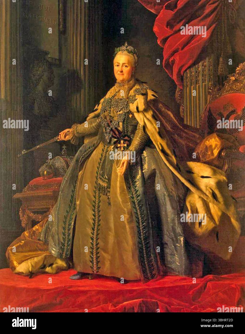 CATHERINE LA GRANDE (1729-1796) impératrice de Russie Banque D'Images