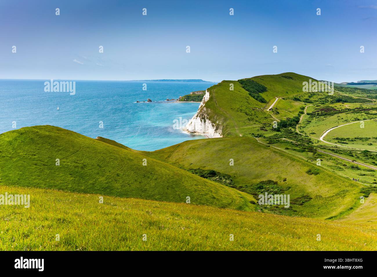 L'extrémité ouest des collines Purbeck dans le Dorset, en regardant vers Mupe Bay Banque D'Images