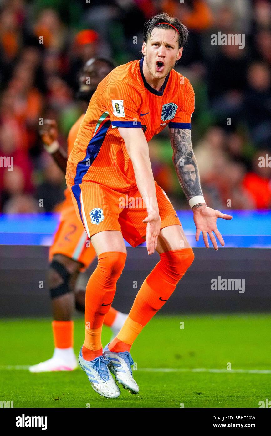 GRONINGEN, 10-06-2025, stade Euroborg , European Qualifiers Football , saison 2024/2025. Match entre les pays-Bas et Malte . Joueur néerlandais Wout Weghorst Banque D'Images