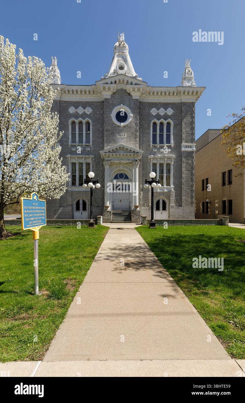Palais de justice du comté de Schoharie, village de Schoharie, État de New York. Banque D'Images