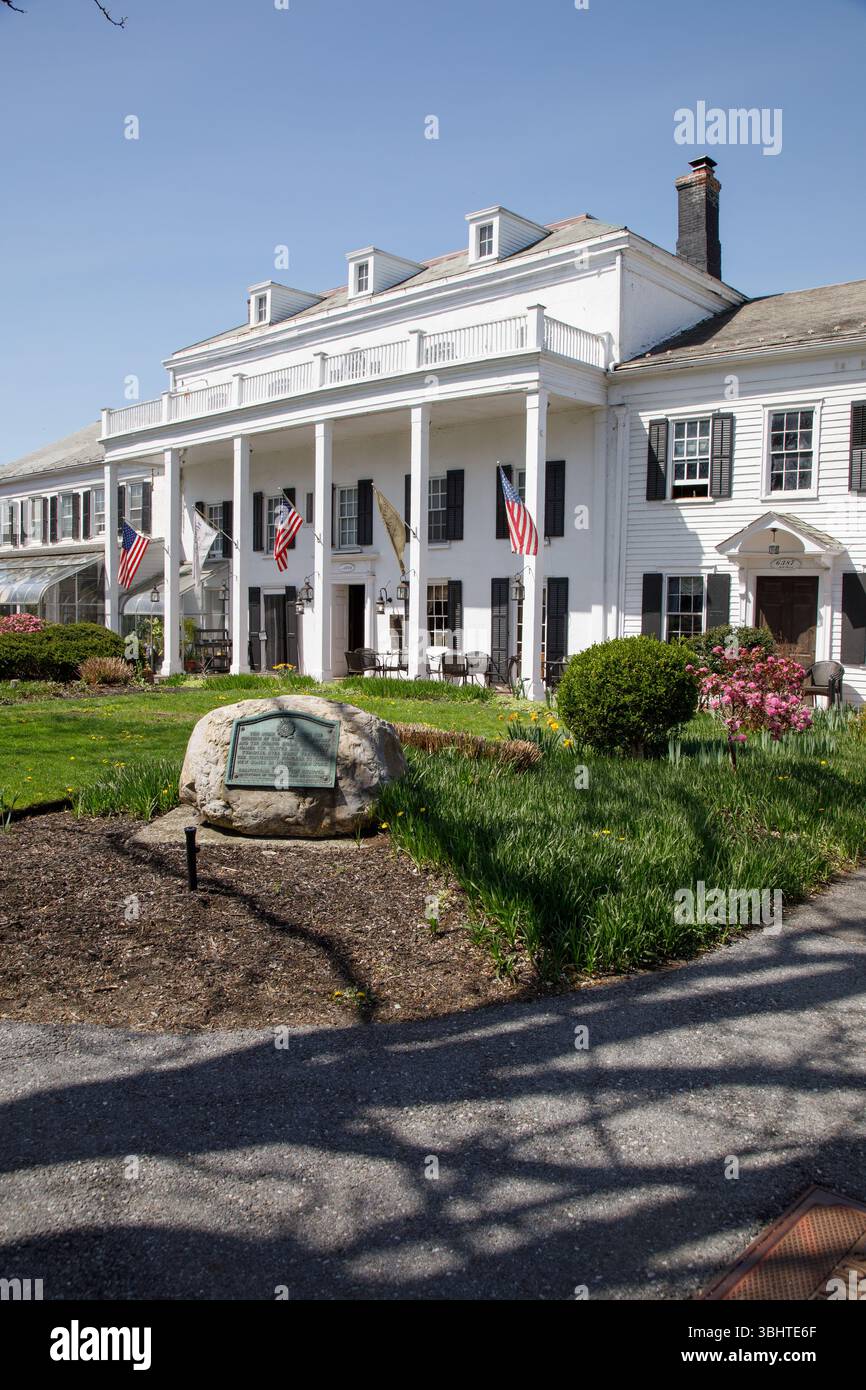 Le Beekman Arms and Delamater Inn fonctionne en continu depuis 1766. Rhinebeck, Hudson Valley, État de New York, États-Unis. Banque D'Images