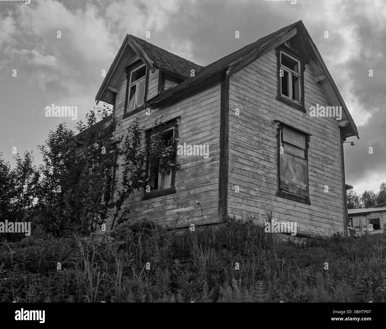 Vieille maison dans le nord de la Norvège Banque D'Images