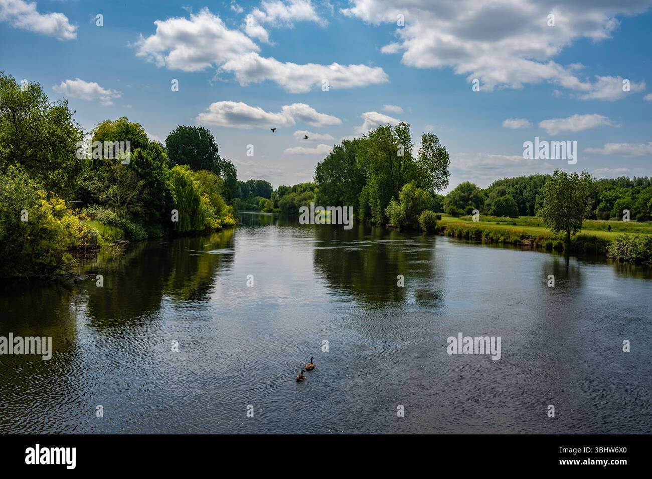 River Trent Burton sur Trent Banque D'Images