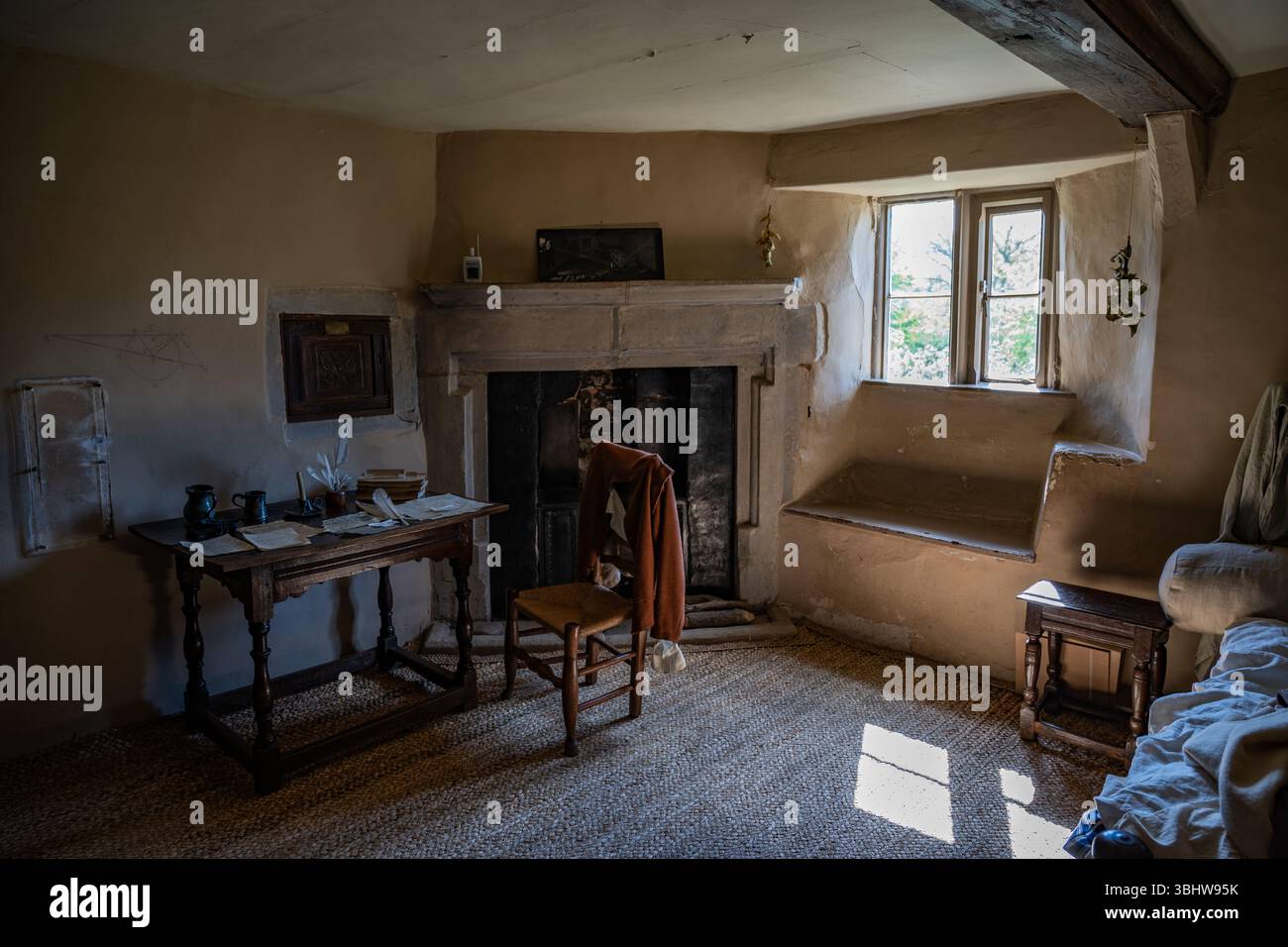 À l'intérieur du manoir Woolsthorpe Banque D'Images