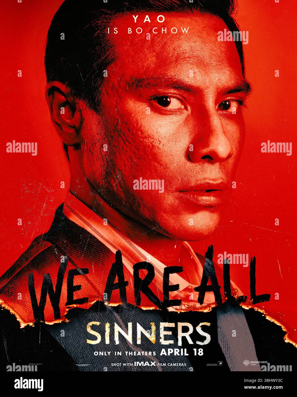 Sinners (2025) réalisé par Ryan Coogler et mettant en vedette Yao dans le rôle de Bo Chow. Situé dans le Mississippi 1932, les frères jumeaux retournent dans leur ville natale en espérant un nouveau départ, seulement pour faire face à un mal surnaturel qui menace leur communauté. Affiche de personnage AMÉRICAINE À USAGE ÉDITORIAL EXCLUSIF. Crédit : BFA / Warner Bros Banque D'Images
