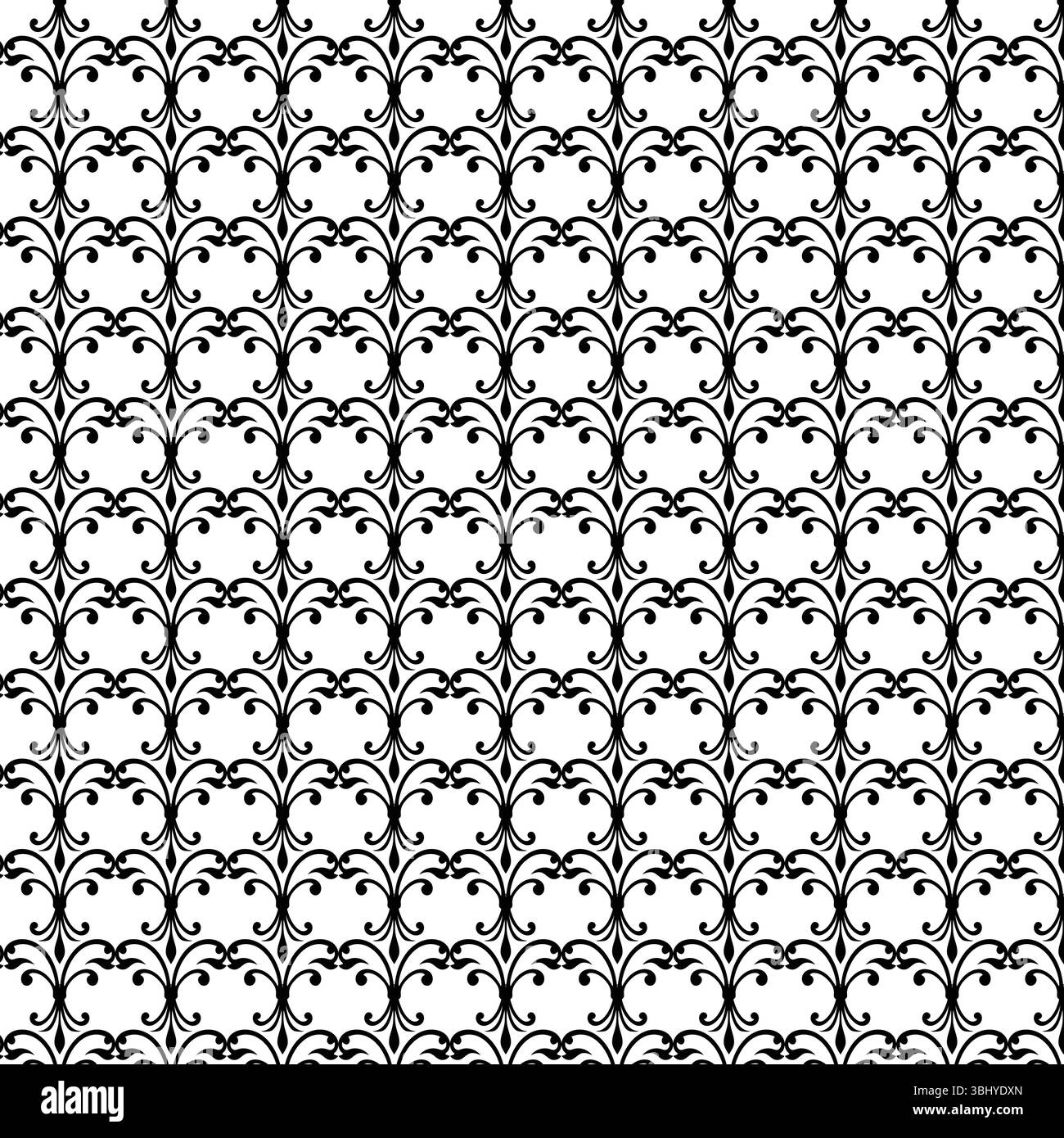 Motif de défilement sans couture - élégant fond fleuri vintage Illustration de Vecteur