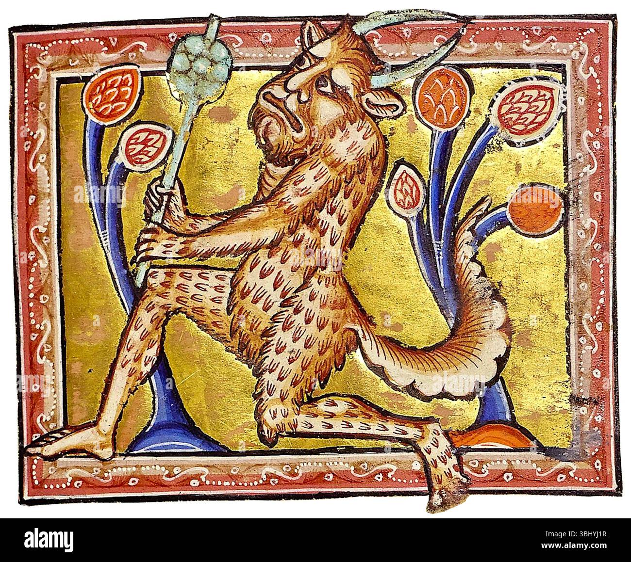 Bestiaire d'Aberdeen - Satyre - 1542 Banque D'Images