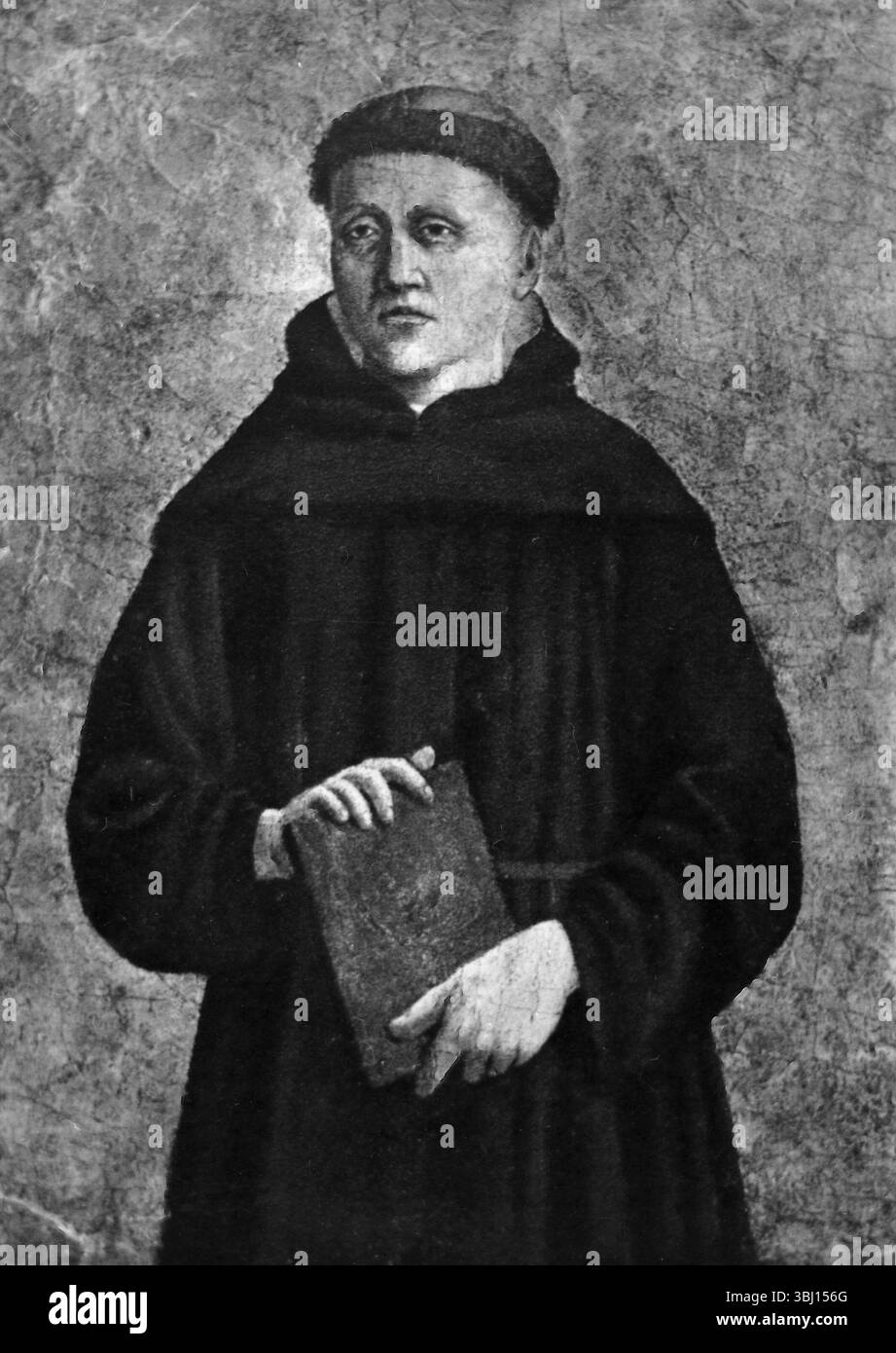 Un moine augustin, de la pièce d'autel de Saint Augustin, par l'atelier de l'artiste italien Piero della Francesca Banque D'Images