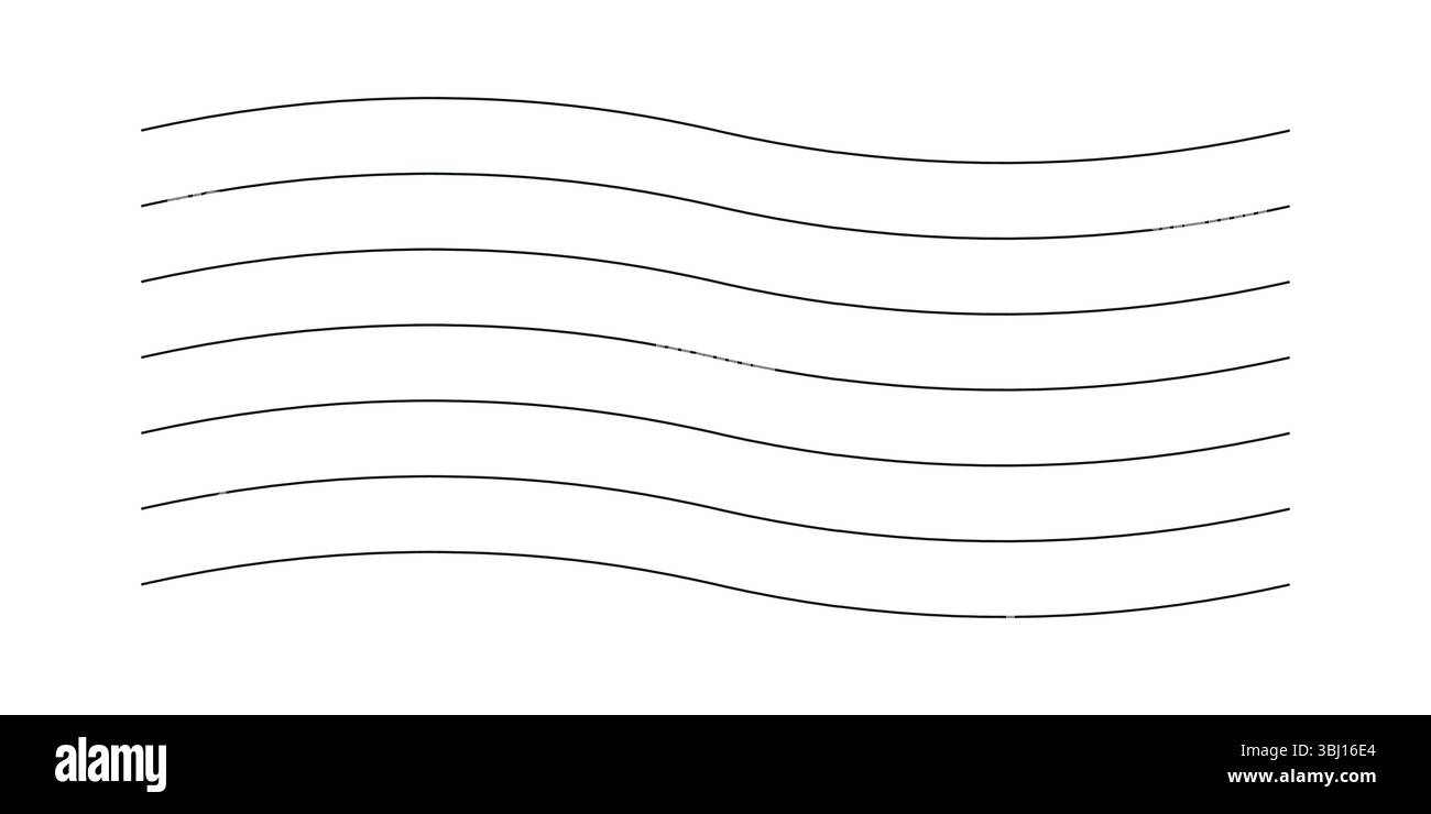 .Vector vagues d'eau. Ensemble de lignes ondulées en zigzag. Lignes et vagues vectorielles en zigzag, motif ondulé. Illustration de Vecteur