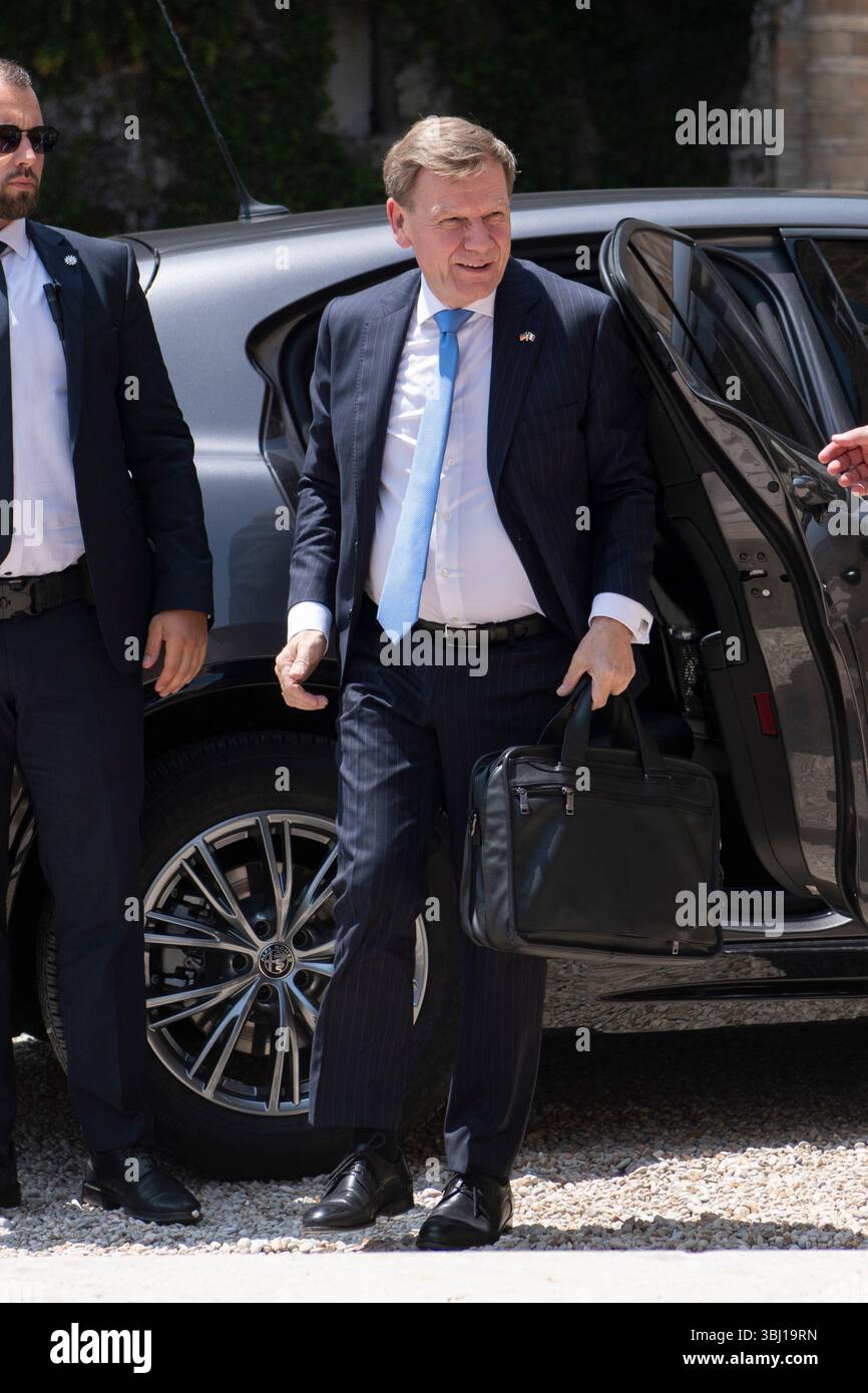 Rome, Italie. 12 juin 2025. Johann Wadephul, ministre allemand des Affaires étrangères à la réunion ministérielle « Weimar plus » organisée par le gouvernement italien à Villa Madama. Crédit : Rocco Pettini/Alamy Live News Banque D'Images Rome, Italie. 12 juin 2025. Johann Wadephul, ministre allemand des Affaires étrangères à la réunion ministérielle « Weimar plus » organisée par le gouvernement italien à Villa Madama. Crédit : Rocco Pettini/Alamy Live News Banque D'Images