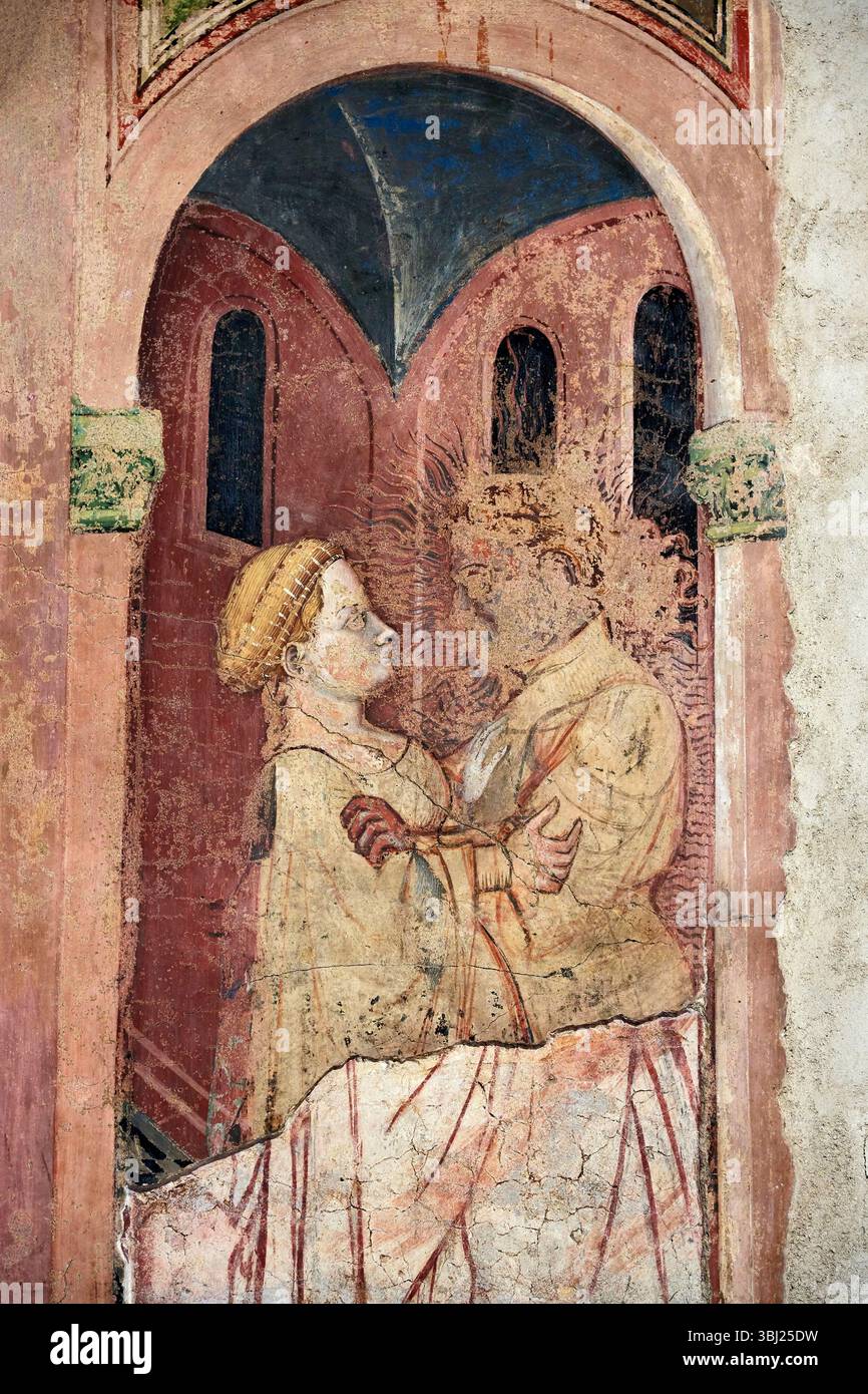 Le vestali al tempio i - Gentile da Fabriano - 1412 - Foligno (PG) Museo di Palazzo Trinci Banque D'Images