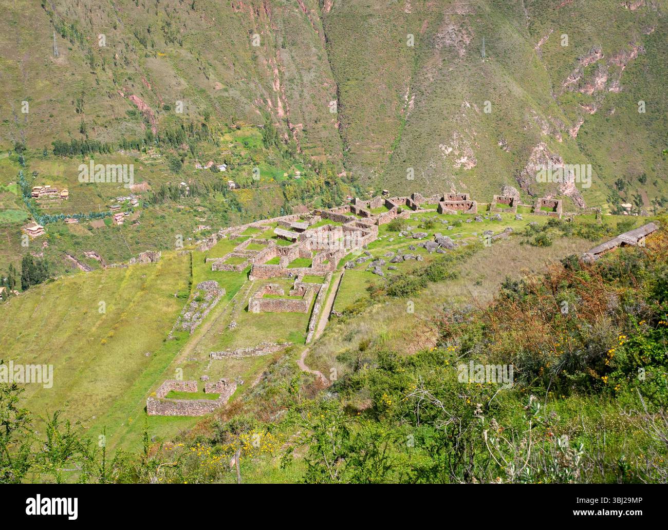 Pisac est un complexe archéologique, l'un des plus importants et visités de la Vallée sacrée des Incas, à Cusco, au Pérou Banque D'Images