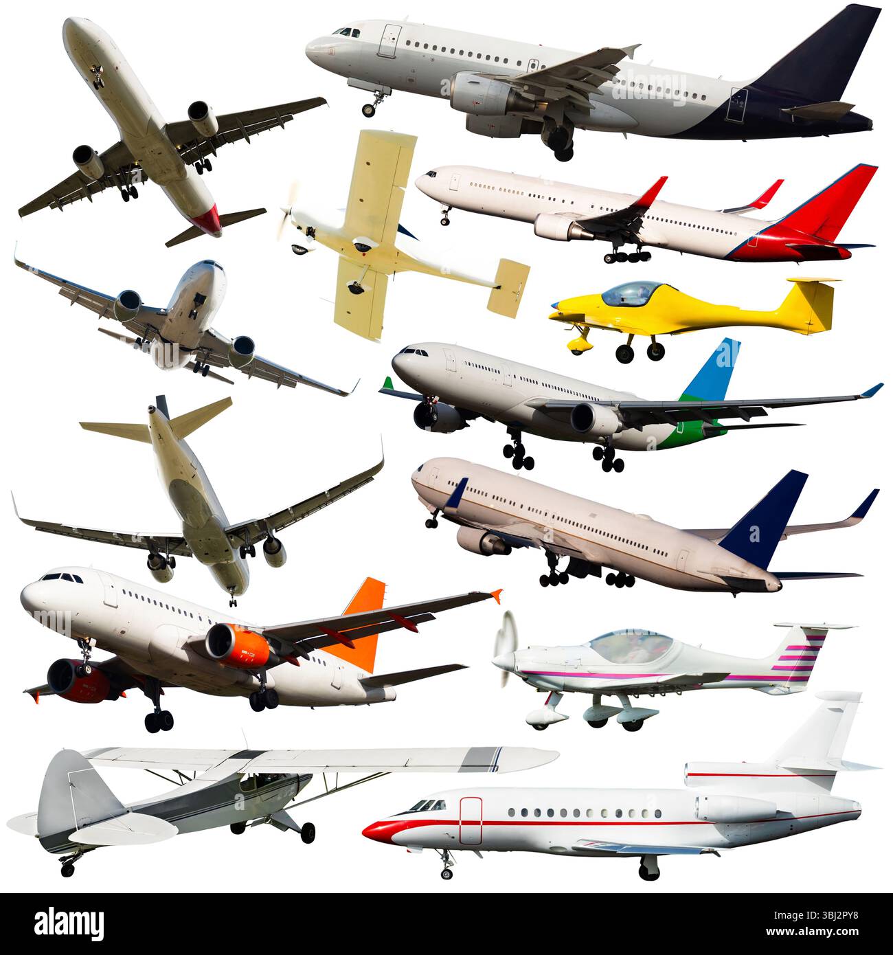 Collage de différents avions modernes Banque D'Images Collage de différents avions modernes Banque D'Images