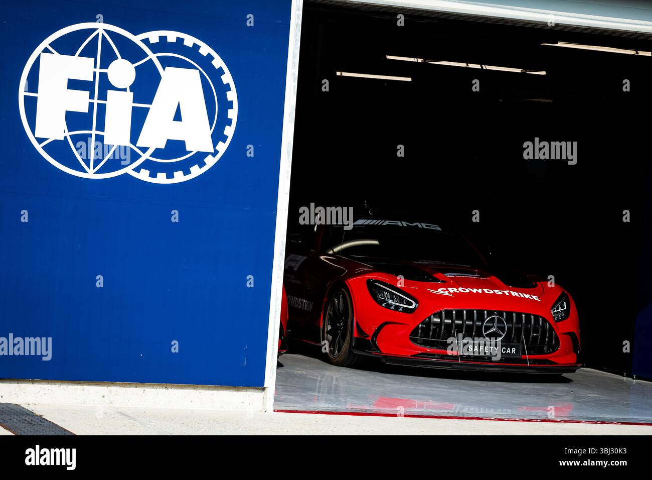 FIA Mercedes-AMG GT Black Series Safety car lors du Grand Prix Pirelli du Canada de formule 1 2025, 10e manche du Championnat du monde FIA de formule 1 2025 du 14 au 16 juin 2025 sur le circuit Gilles Villeneuve, à Montréal, Canada Banque D'Images
