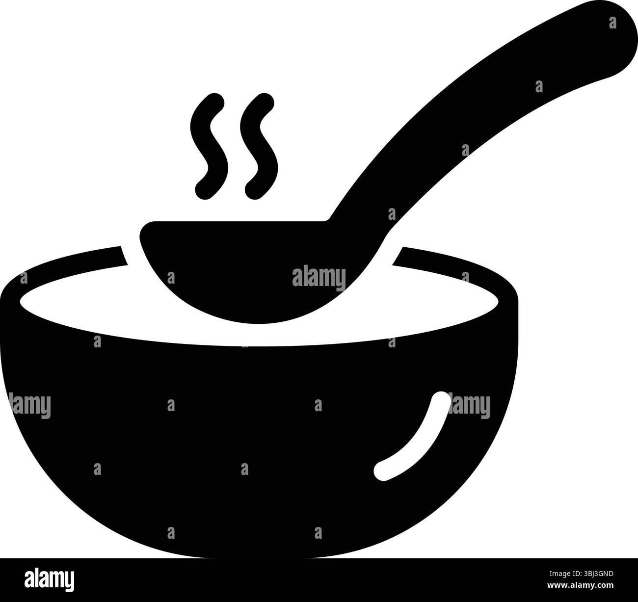 Icône pour soupe, bouillon Illustration de Vecteur