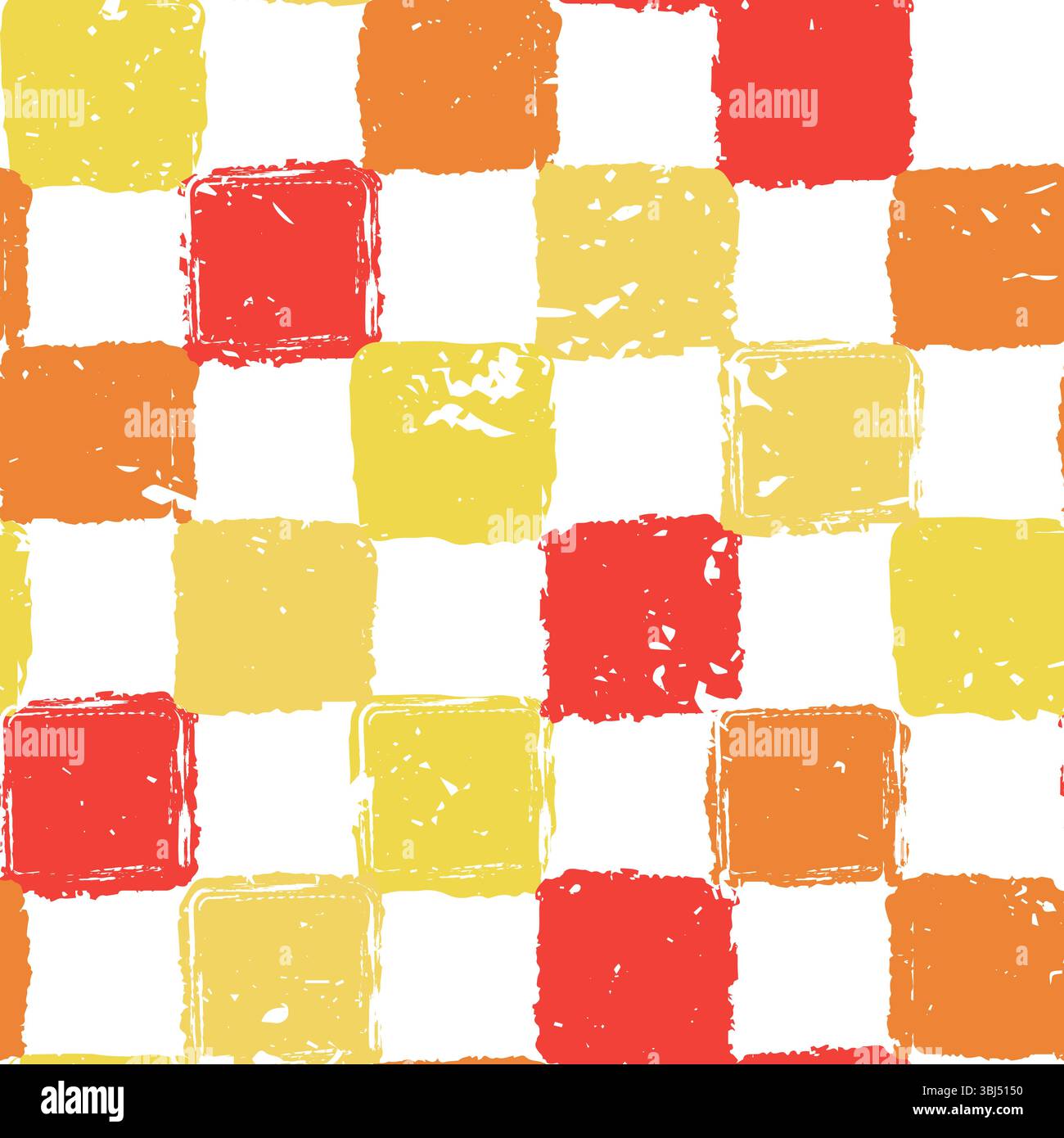 Motif sans couture aquarelle abstrait à carreaux dans des couleurs chaudes d'automne. Fond de texture de plaid d'encre vectorielle. Imprimé automne textile de mode, cadeau d'emballage p Illustration de Vecteur