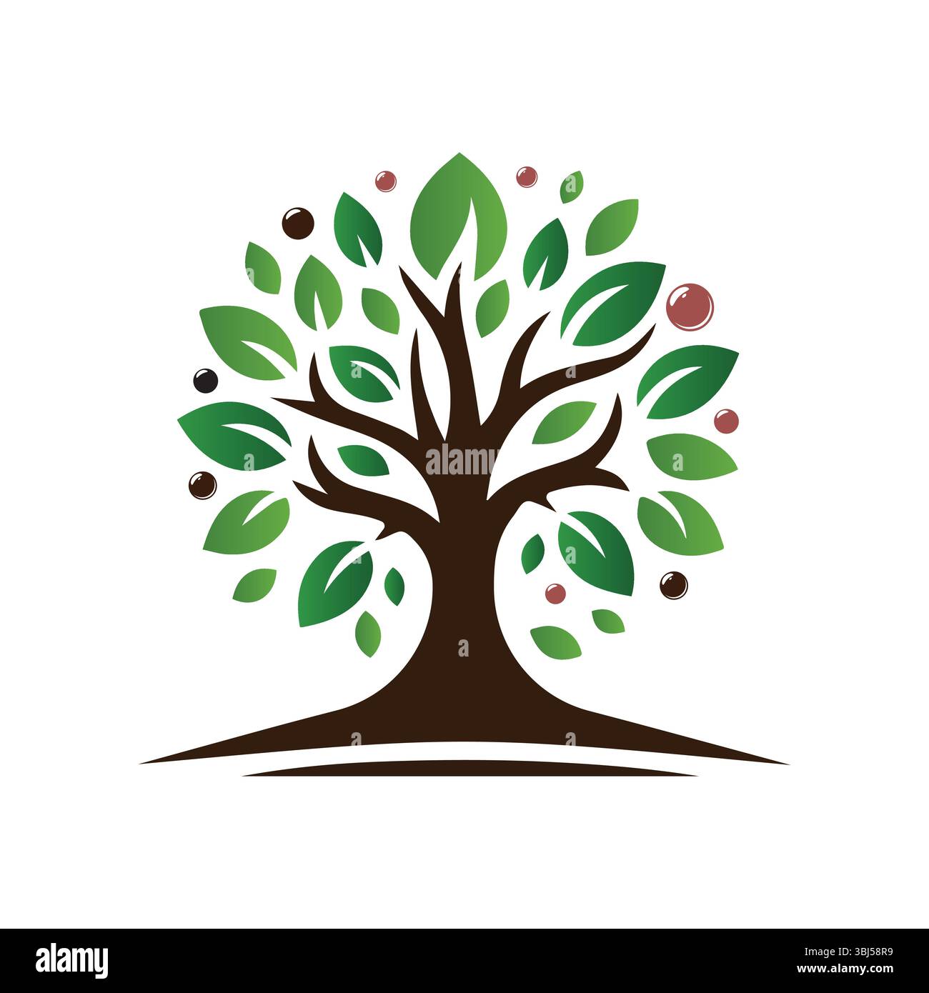 Illustration vectorielle de conception de logo d'arbre Illustration de Vecteur