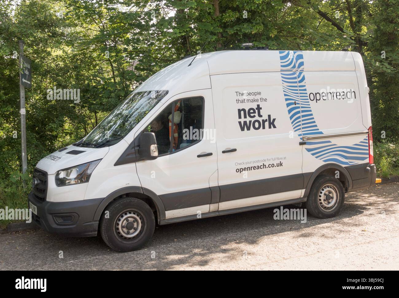 BT Group plc openreach van, Angleterre, Royaume-Uni Banque D'Images