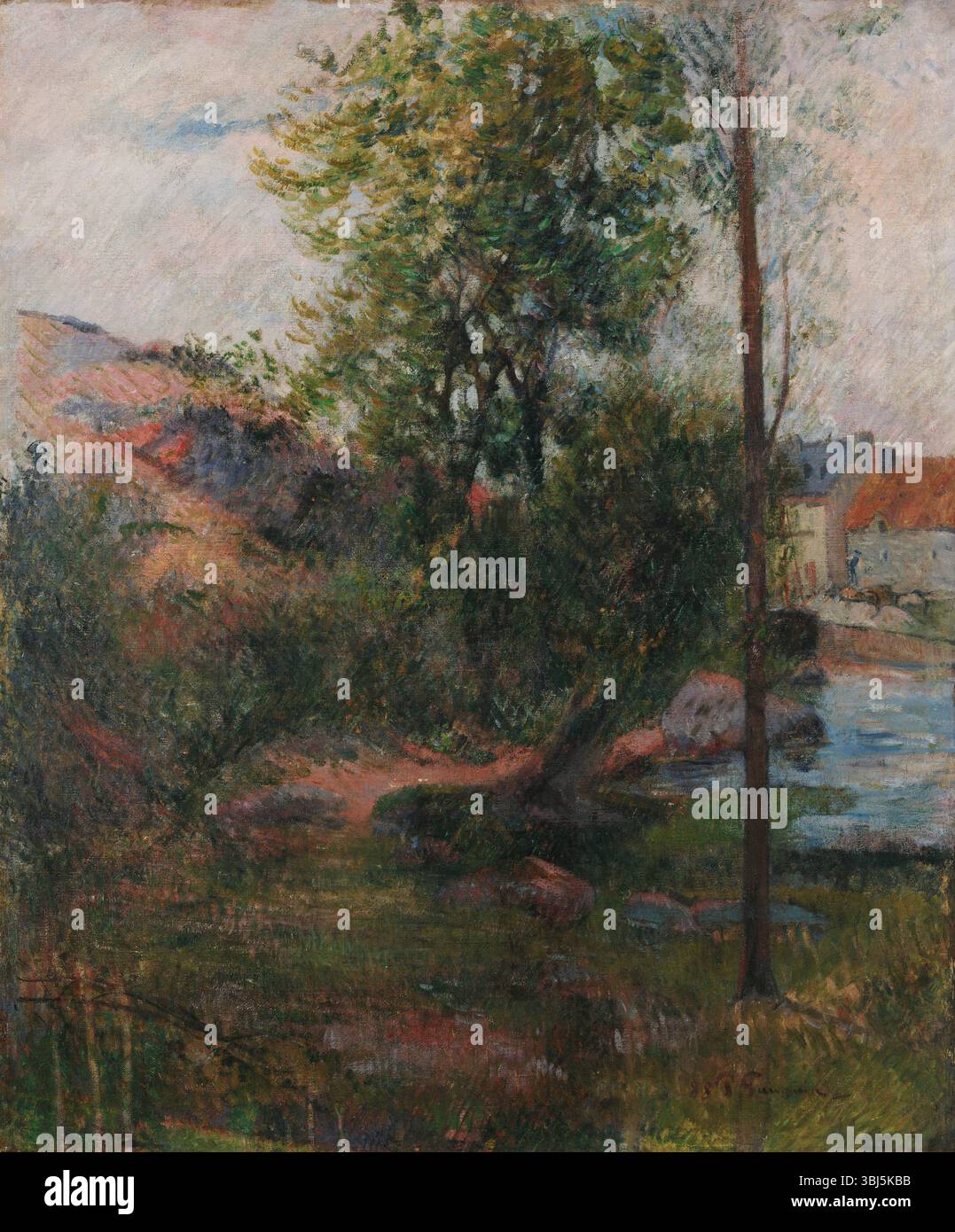 Saule par l'Aven , 1888. Trouvé dans la collection du musée d'art Fuji, Tokyo. Banque D'Images