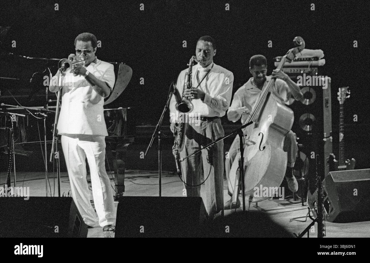 Ralph Moore et Freddie Hubbard, JVC Capital Jazz Festival, Royal Festival Hall, Londres, septembre 1993. Banque D'Images