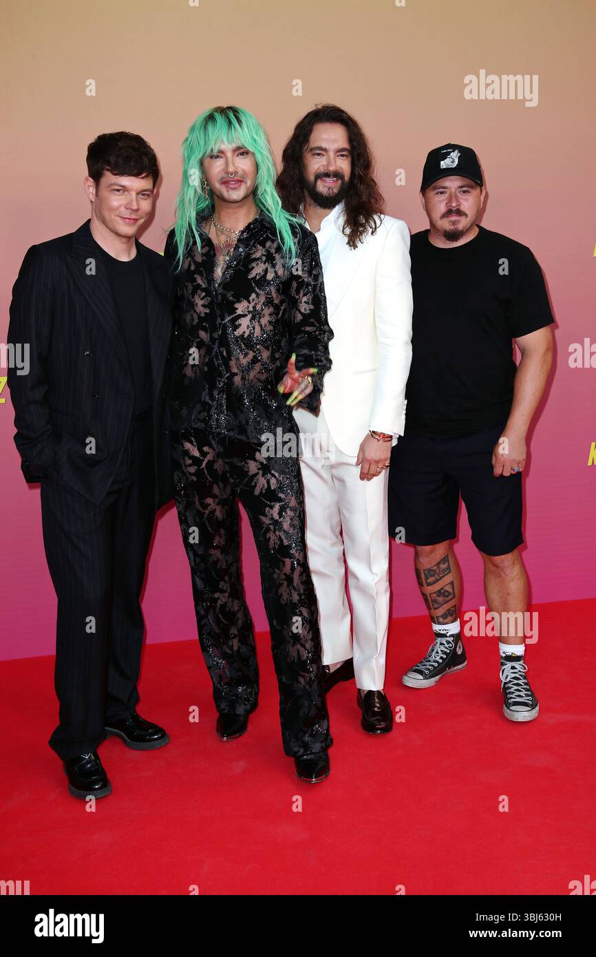 Groupe allemand Tokio Hotel : Georg Listing, Bill Kaulitz, Tom Kaulitz et Gustav Schaefer assistent à la projection spéciale Netflix Kaulitz & Kaulitz Series 2, Banque D'Images