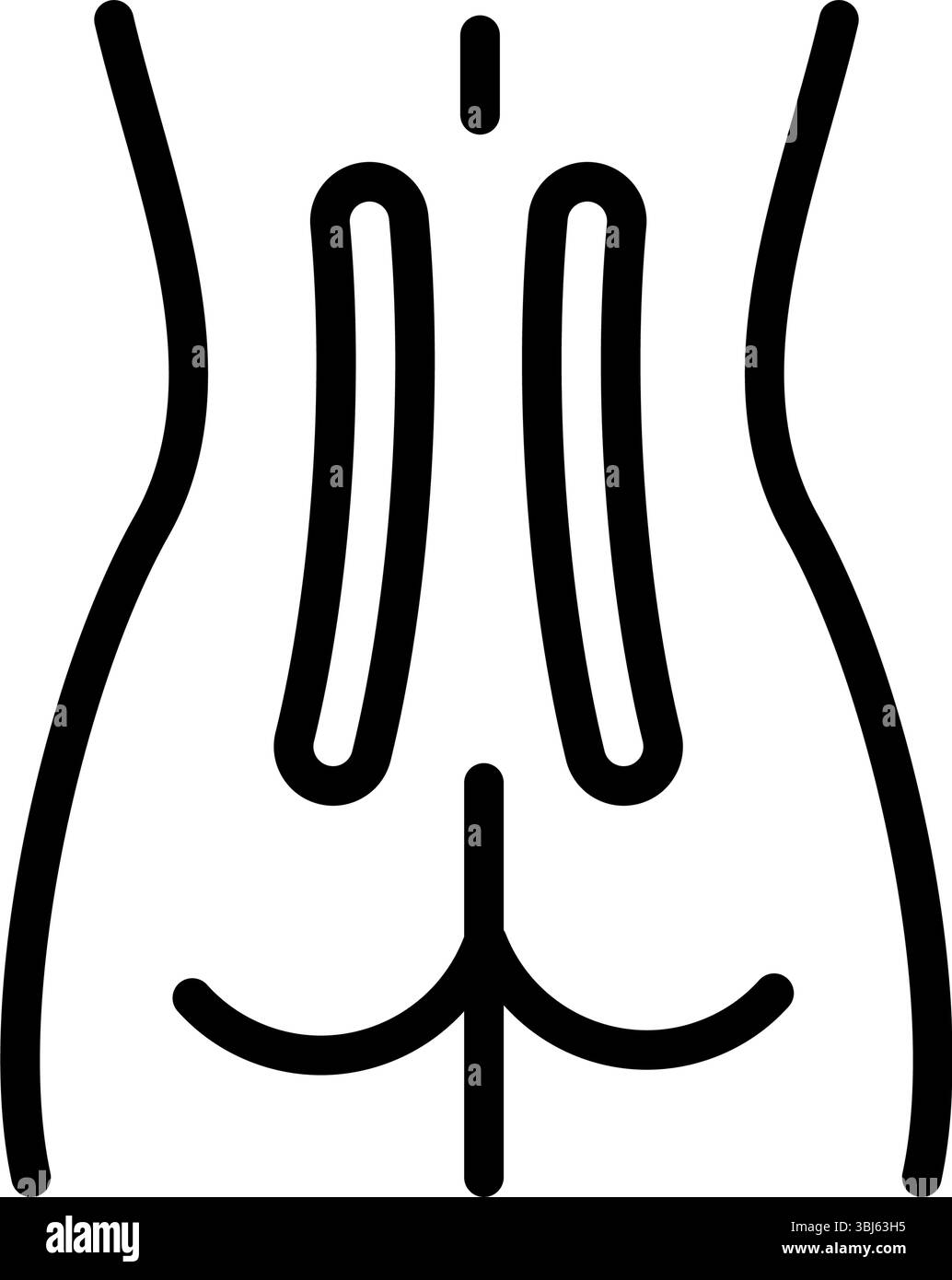 Ruban adhésif kinesio dans le bas du dos icône du contour de la colonne vertébrale. Ruban élastique thérapeutique. Gonflement musculaire et réduction de la douleur. Soutien des articulations et des ligaments. Isolat Illustration de Vecteur