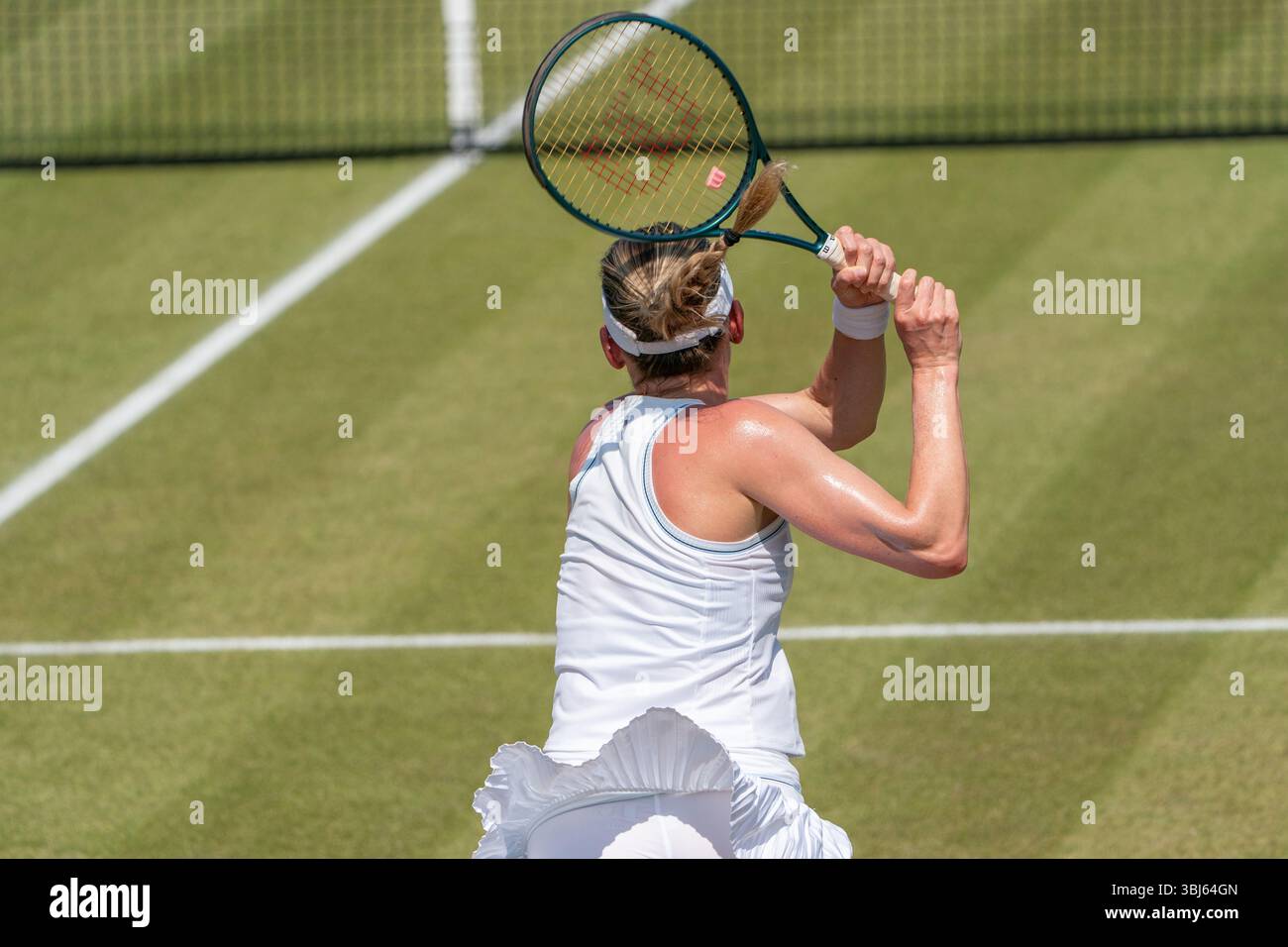 ROSMALEN, PAYS-BAS - 13 JUIN : Ekaterina Alexandrova, de Russie, lors des Championnats Libema Open Grass court 2025 à Autotron le 13 juin 2025 à Rosmalen, pays-Bas. (Photo de Marleen Fouchier/Orange Pictures) Banque D'Images
