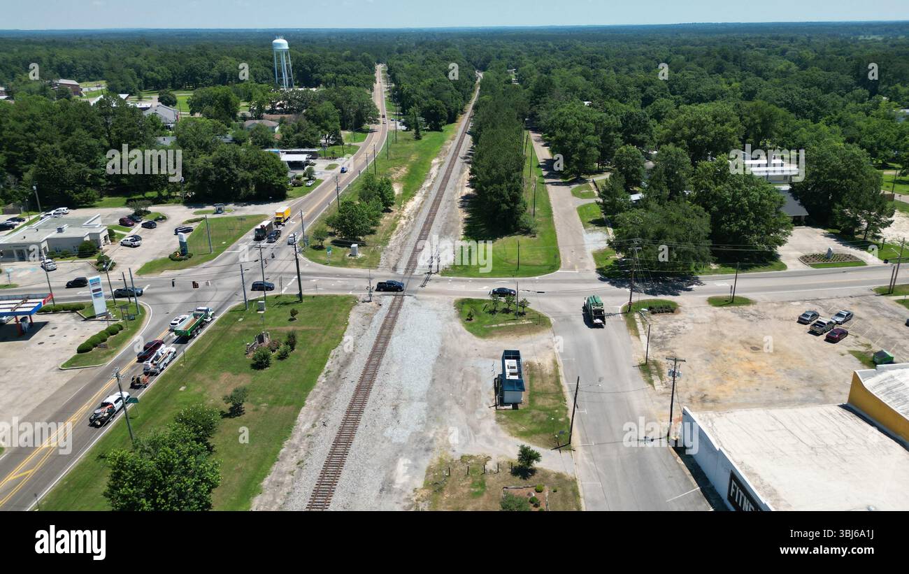 Ellisville Mississippi USA 14 juin 2024 historique petite ville du sud drone photos éditorial 1011 Banque D'Images